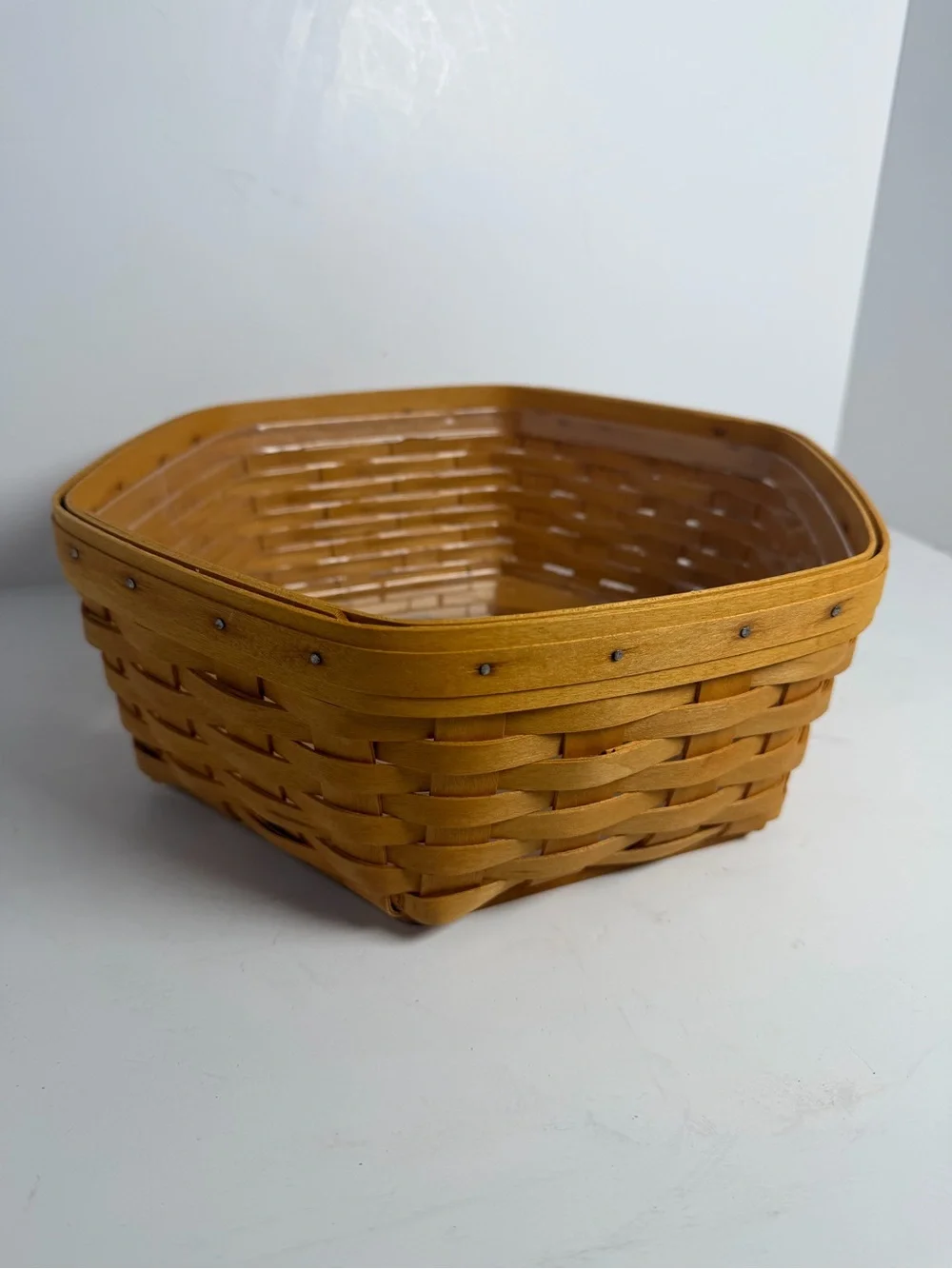 Longaberger 2001 Generations Basket – 6-Sided Open Weave Wood Basket
